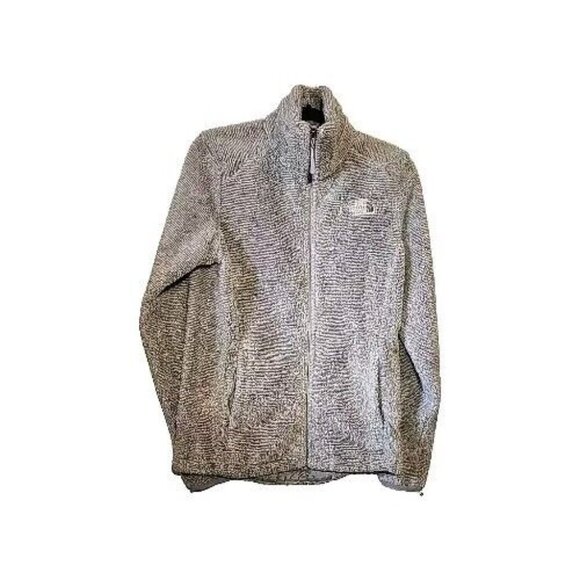 North Face Jacket Womens Small Full Zip Long Sleeve Outdoors Zip Gray Fleece - Picture 1 of 12